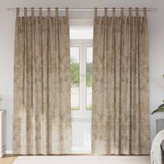 Gardiner & Tillbehör vidaXL Gardiner Med Champagne 2 Pcs 260 x 140 cm