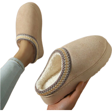 Shein Fall/Winter 2025 New Plush Thick Sole Slip-On Snow Boots Slippers For Women - Khaki