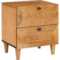 Valnød Sengebord vidaXL 2 Pcs Lysebrun 40 x 33 x 46 cm Sengebord 2stk