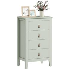 Green Chest of Drawers Homcom Modern 4 Dresser Green Chest of Drawer
