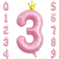 Shein 32pcs 40-Inch Pink Number Balloons Set