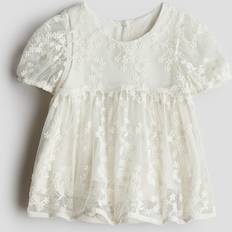 Polyamide Blusar & Tunikor Barnkläder H&M Baby Spetsblus - Vit