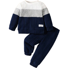 Shein Back To School Baby Boys Clothes Set 2-pcs - Light Grey