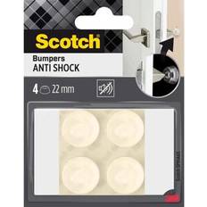 Plast Dørgrebsstoppere Scotch Lydisolerende Bumpers Selvklæbende 22 mm 4 Stk Hvid 4stk