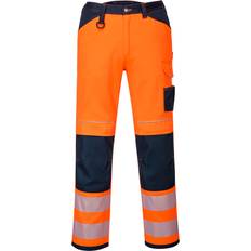 Portwest PW340 Hi-Vis Work Trousers - Orange/Navy