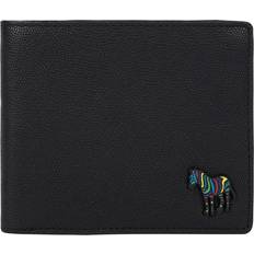 Zebra Leather Wallet - Black