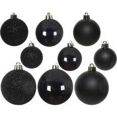 Black Christmas Tree Ornaments Decoris Black Baubles Shatterproof 2 x 30 Christmas Tree Ornament 2pcs