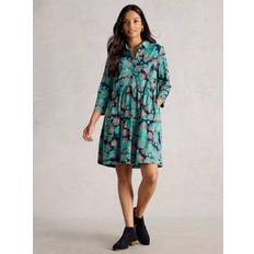 GOTS (Global Organic Textile Standard) Dresses White Stuff Everly Floral Jersey Dress - Navy/Multi