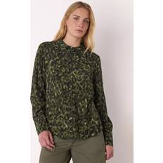 Multicoloured Shirts Whistles Womens Animal-Print Regular-Fit - Green/Multi