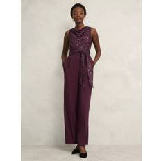 Hobbs Jumpsuits & Overalls Hobbs Zuri Sequin Bodice Jumpsuit - Onyx Red