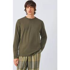 GOTS (Global Organic Textile Standard) Sleepwear John Lewis Organic Cotton Plain Check Pyjama Set - Green Olive