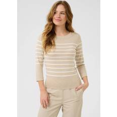 Kaffe Kalizza Long Sleeve Boatneck Jumper - Feather Grey