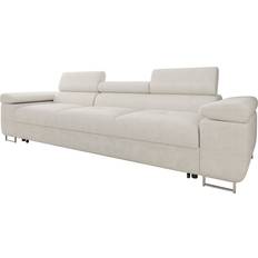 Trä - Vita Soffor Gabina Bäddsoffa 3-Sits Chenille Vit Soffa 3-sits