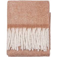 Furn Cozy Woven Tasselled Throw Burnt 140cm W x 180cm Blankets Orange