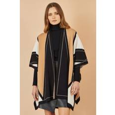 Yumi Colour Block Cape - Brown