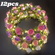 Crowns & Tiaras Temu 12 Piece Led Wreaths Crown Headband