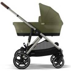 Cybex Pushchairs Cybex Gazelle S Twin Pushchair Moss Green With Seat Unit