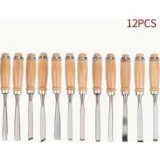 Temu 12pcs Professional Wood Carving Chisel Set Stämjärn