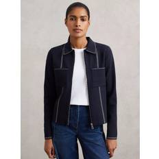Herr - Natur Koftor Reiss Womens Ivy Contrast Stitch Knit - Navy