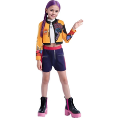 Girl's KPop Demon Hunters Rumi Zoey Cosplay Fancy Dress Wigs Outfits