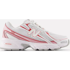 New Balance Big Kid's 740 Lace - White with Pink Taffy & Team Red