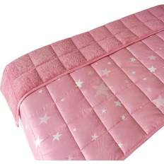 Polyester Blankets Kid's Room Dreamscene Wardley Kids Star Teddy Fleece Weighted Blanket Blush 39.4x51.2"