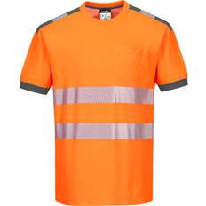 Portwest T181 PW3 Hi-Vis Cotton Comfort T-shirt - Orange/Grey