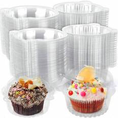 Cupcake Cases Shein Boxes Plastic Individual Cupcake Containers 100Pcs Cupcake Case