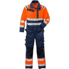 Fristads 8026 GPLU High Vis Coverall - Orange/Navy