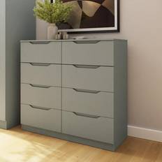 Green Chest of Drawers Fwstyle Luno Green 8 Modern Wide Drawers Chest of Drawer