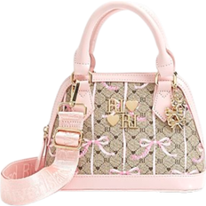 River Island Pink Handbags River Island Monogram Bow Tote Bag - Brown
