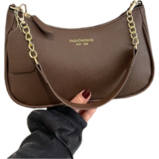 Shein One Piece Of Solid-Color PU Leather Fashionable Underarm Bag
