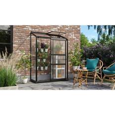 Väggväxthus på rea Vitavia Vitavia Black Aluminium Polycarbonate