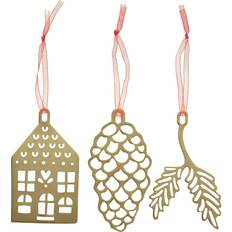 IKEA VINTERFINT Gold Christmas Tree Ornament 9cm 3pcs