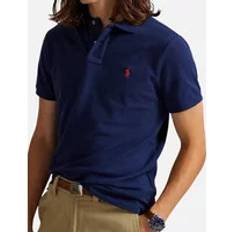 Natural Polo Shirts Ralph Lauren Polo Mens Golf Top Slim Fit - Navy Red Pony