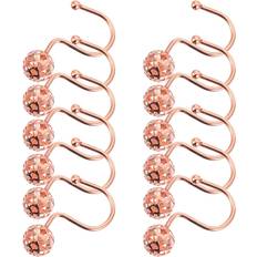 Gold Mounts & Hooks for Curtains on sale Happyyami Heavy Duty Metal Curtain Hooks 12 Pcs Golden