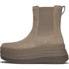 Beige - Suede Chelsea Boots Fitflop F-Mode Womens Chelsea Boots Taupe