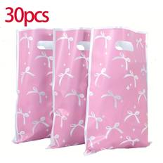30 50pcs Pink Bow Party Gift Bag