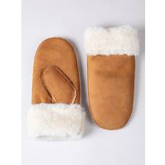 Brown Mittens Lakeland Leather Ladies Classic Sheepskin Mittens - One Size