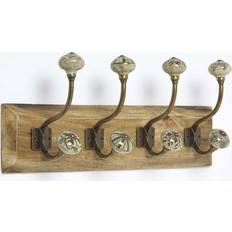 Green Hallway Furniture & Accessories Homescapes Decorative Green Wall Mounted Rack Coat Hook