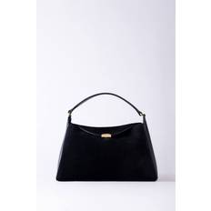 Suede Cross Body Bag - Black