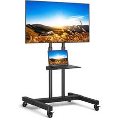 Tall Mobile TV Stand on Wheels