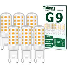 Tailcas G9 LED Light Bulbs 5W Warm White