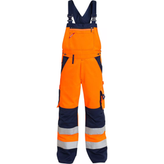 FE Engel 3501-775 Bib Work Pants - Orange/Navy