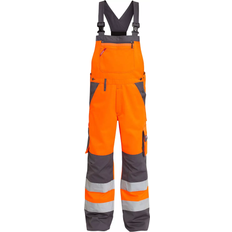 FE Engel 3501-775 Bib Work Pants - Orange/Grey