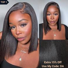 7x5 Bye Bye Knots Yaki Straight Bob Wig 14 inch