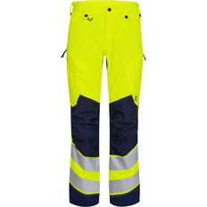 Engel 2544-314 Safety Work Trousers - Hi-vis Yellow/Blue Ink
