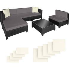 tectake Polyrattan loungesæt med aluminiumstel Loungesæt