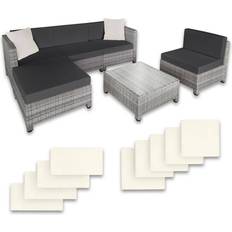 tectake Polyrattan loungesæt med aluminiumstel Loungesæt