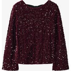 Bluser & Tunikaer Børnetøj Name It Paillet Bluse Rusitta Burgundy